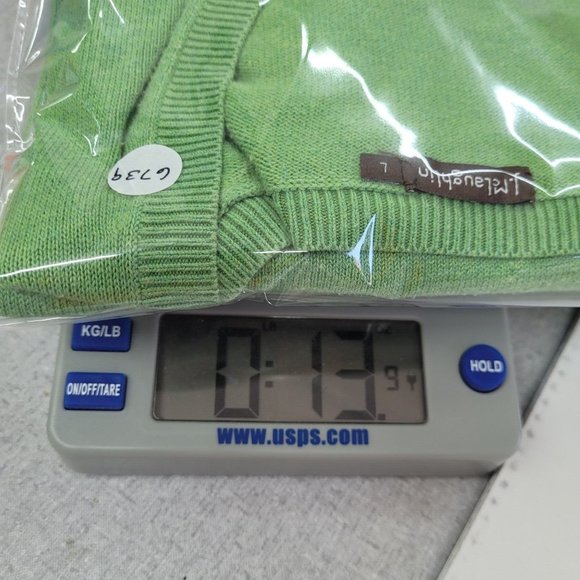 J McLaughlin Sweater Men L Long Sleeve V-Neck Classic Office Teacher Green - Picture 12 of 12